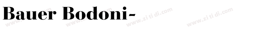 Bauer Bodoni字体转换